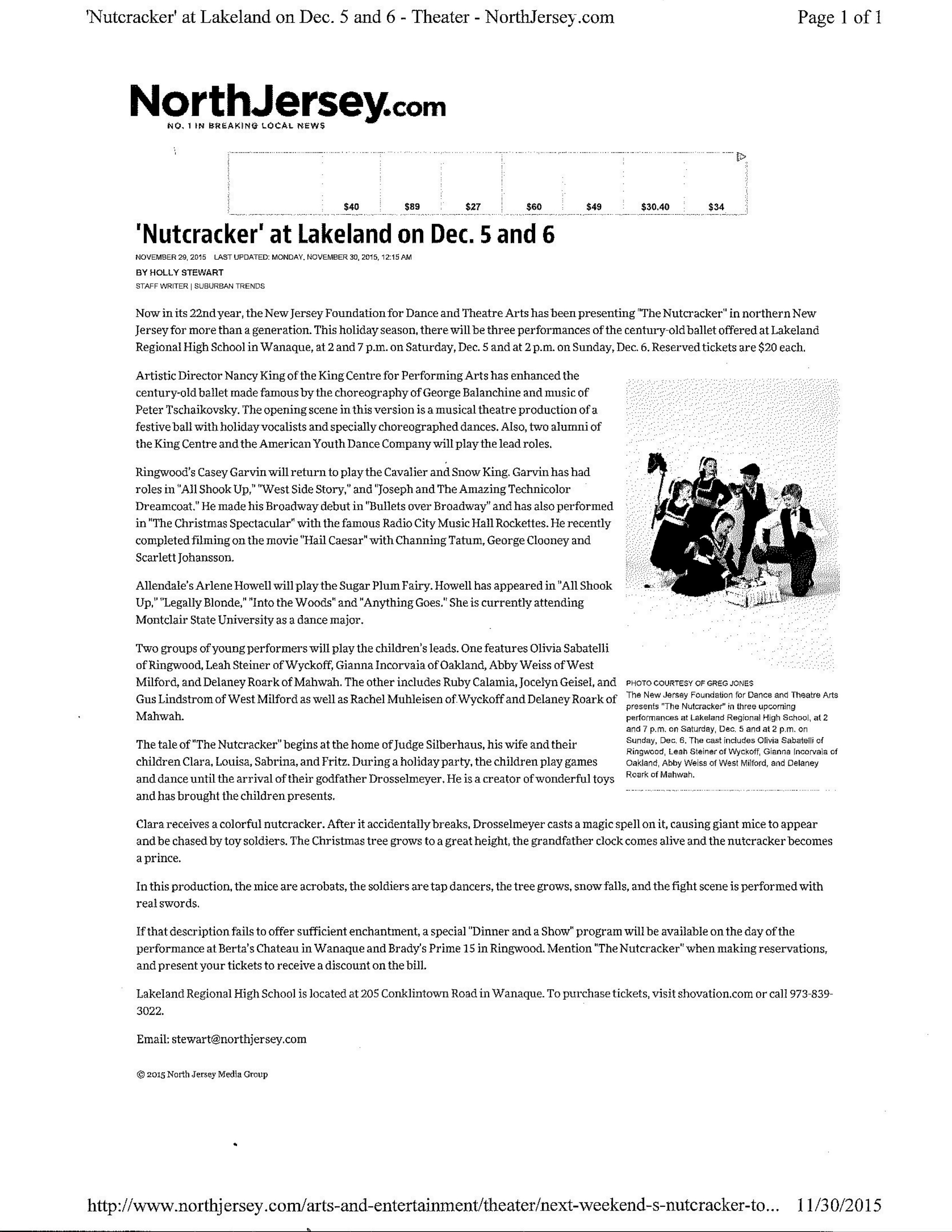 'Nutcracker' at Lakeland on Dec. 5 and 6