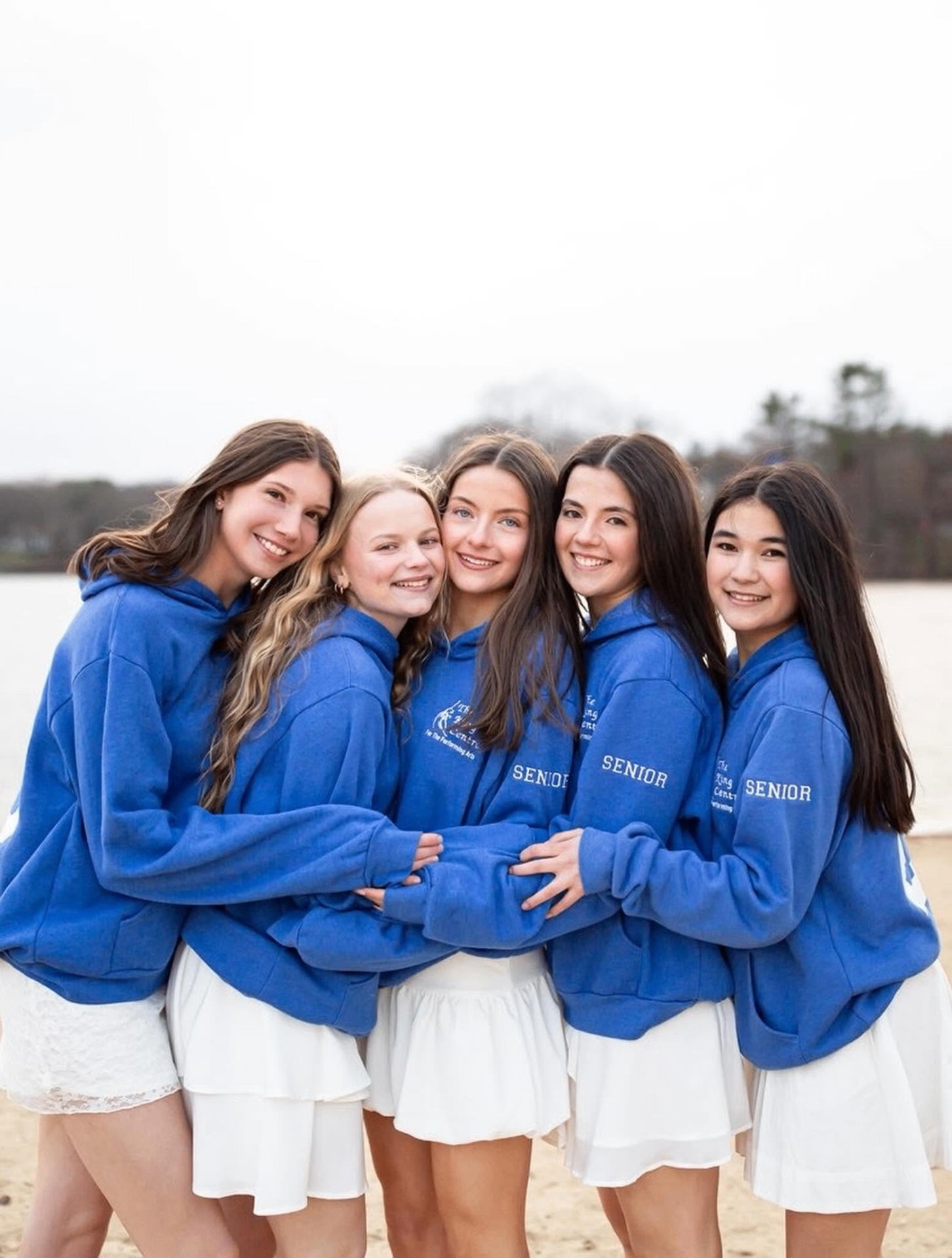 Our seniors, together on the shore.