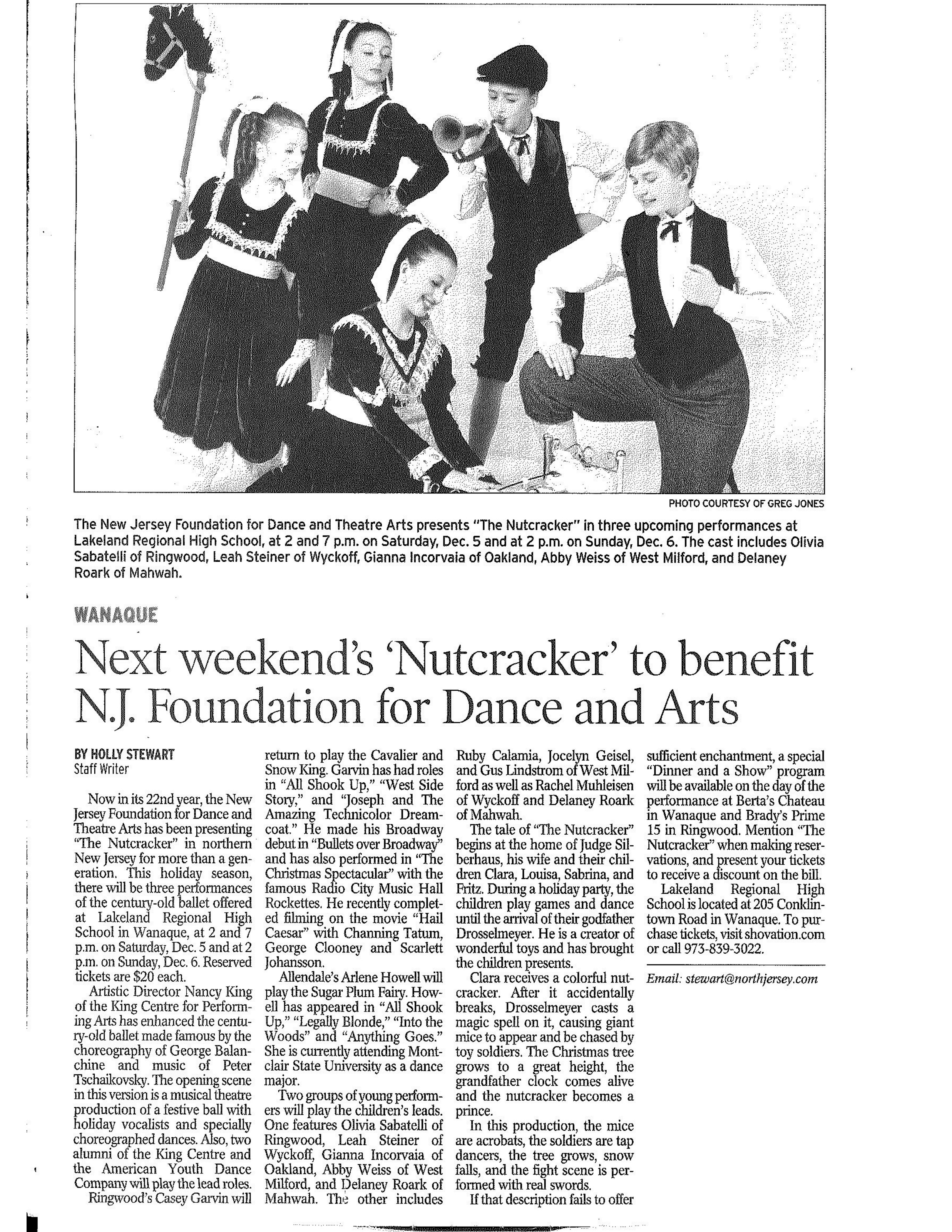 Next Weekend's 'Nutcracker' to Benefit NJ Foundation for Dance and Arts